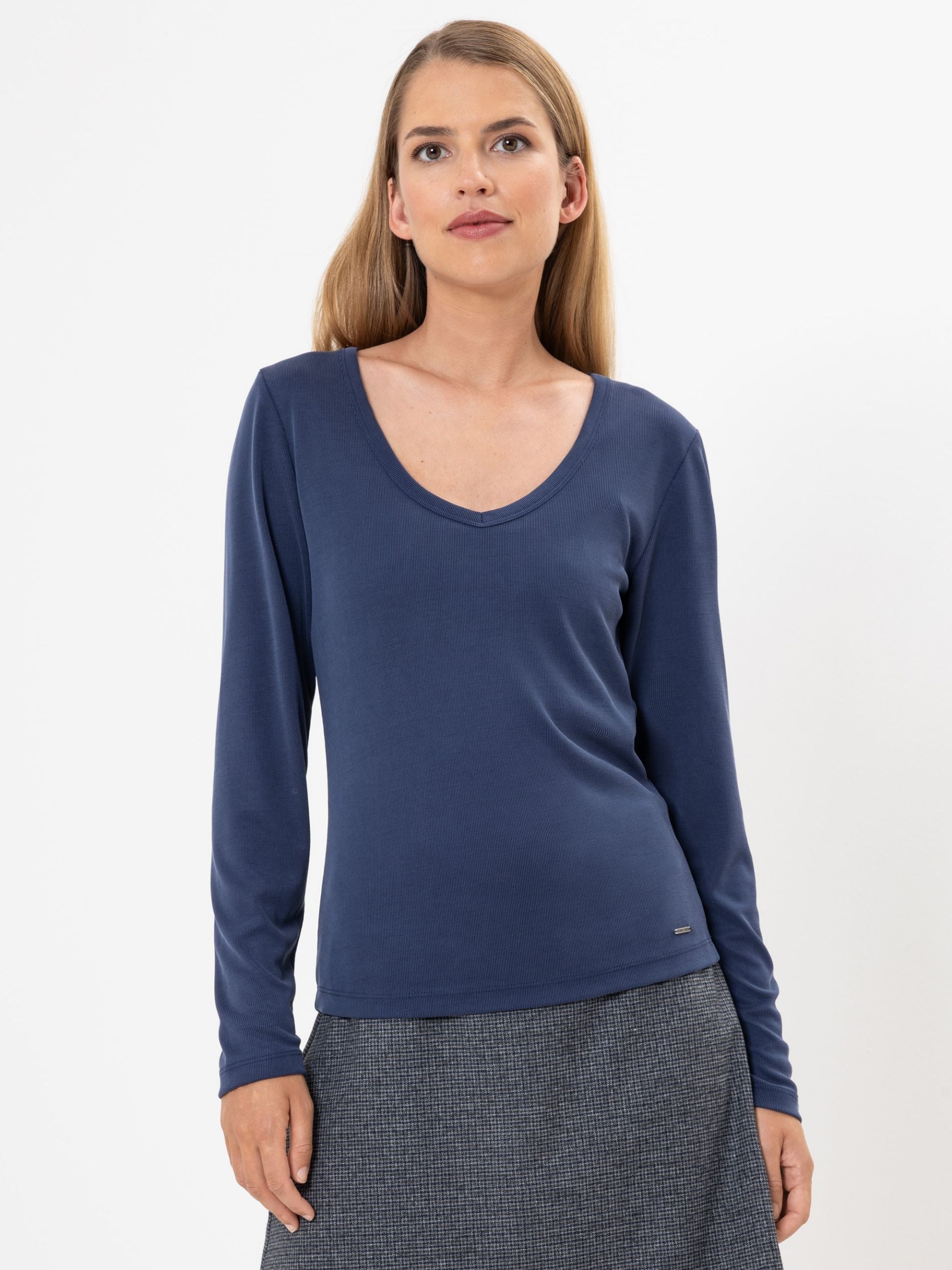 Herrlicher Modal Shirt Marine Blau Aveline