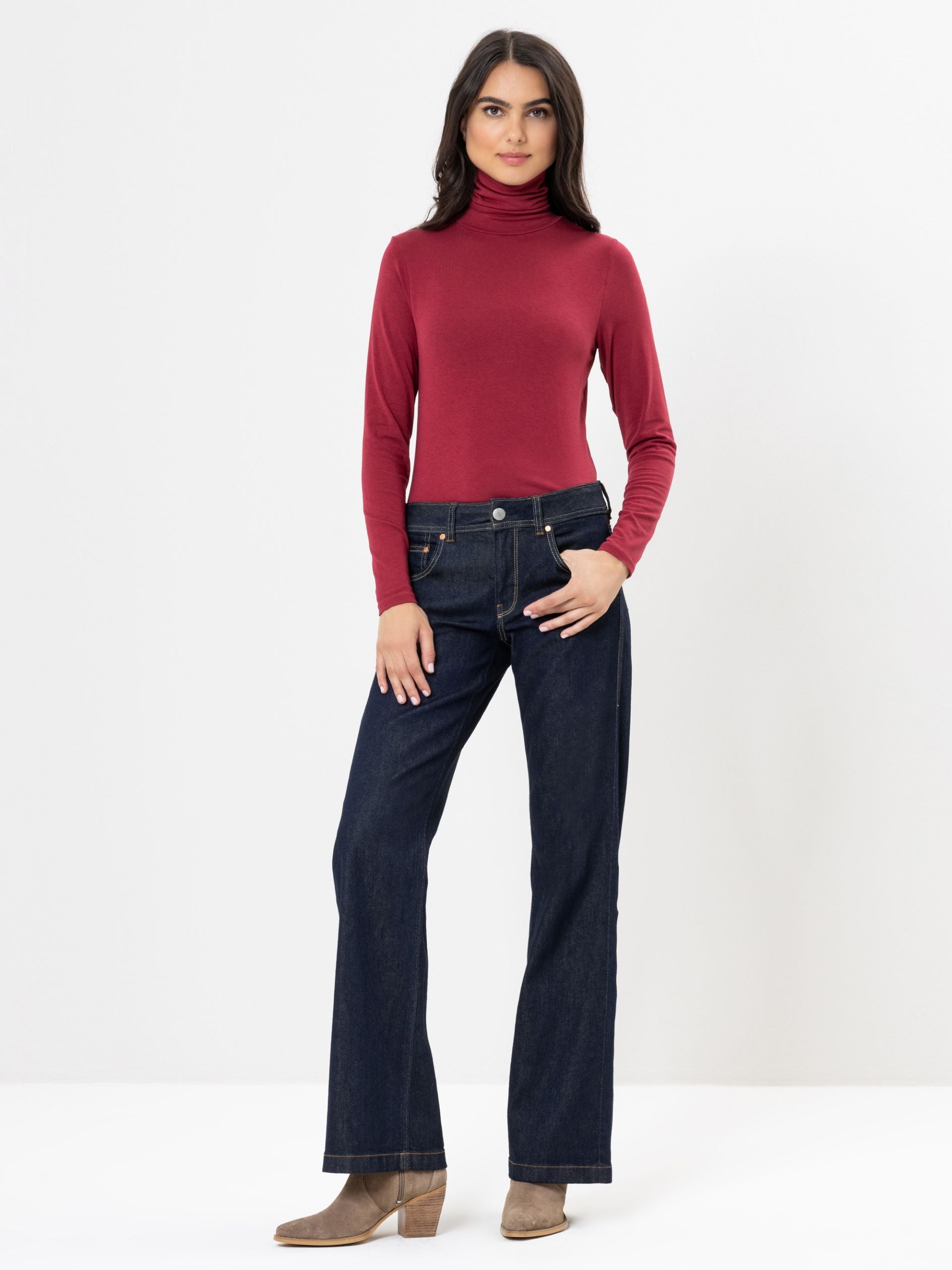 Herrlicher Jeans weites Bein Edna Raw Dark Denim