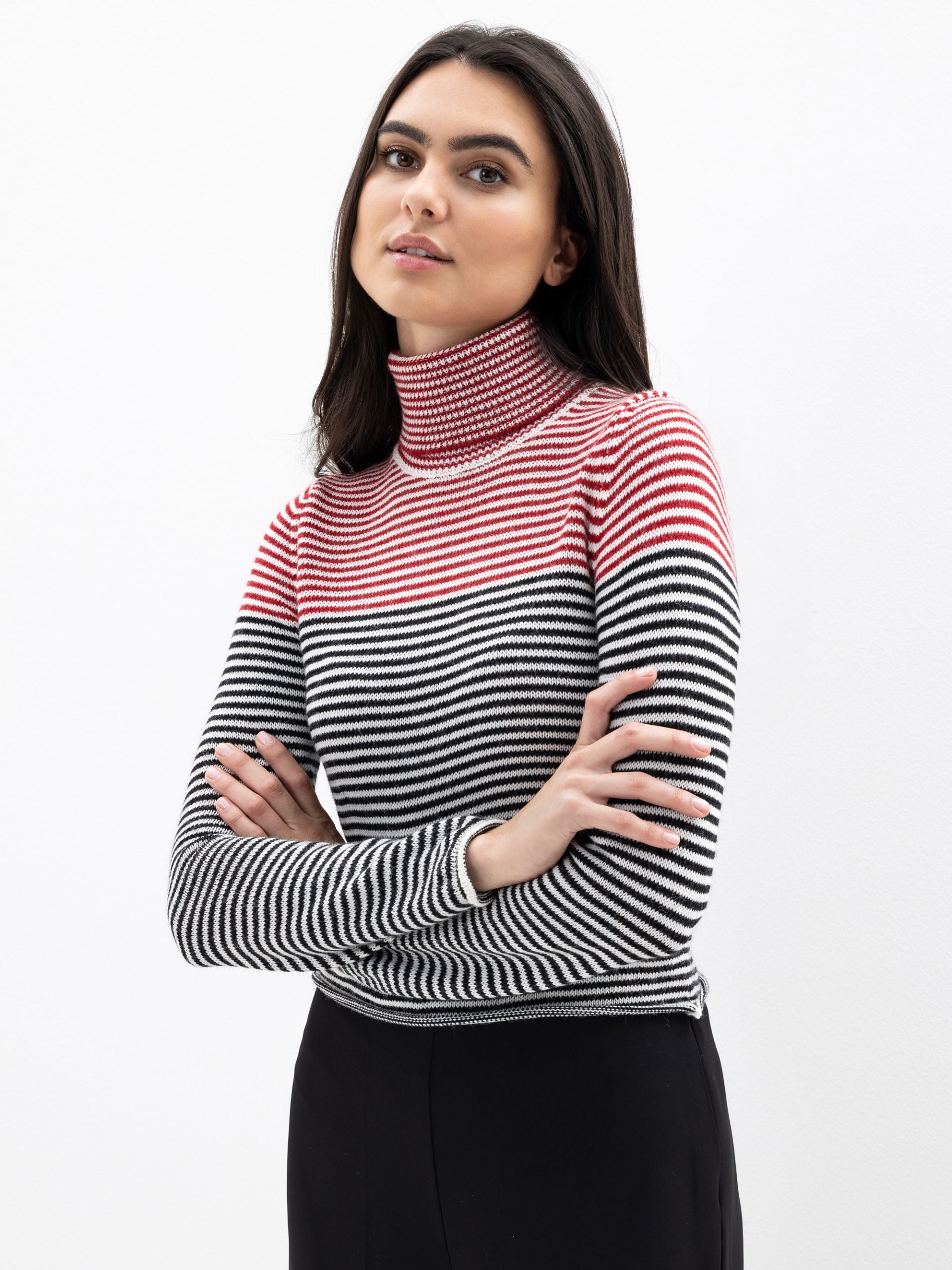 Herrlicher Rollkragen Pullober Gestreift Makena