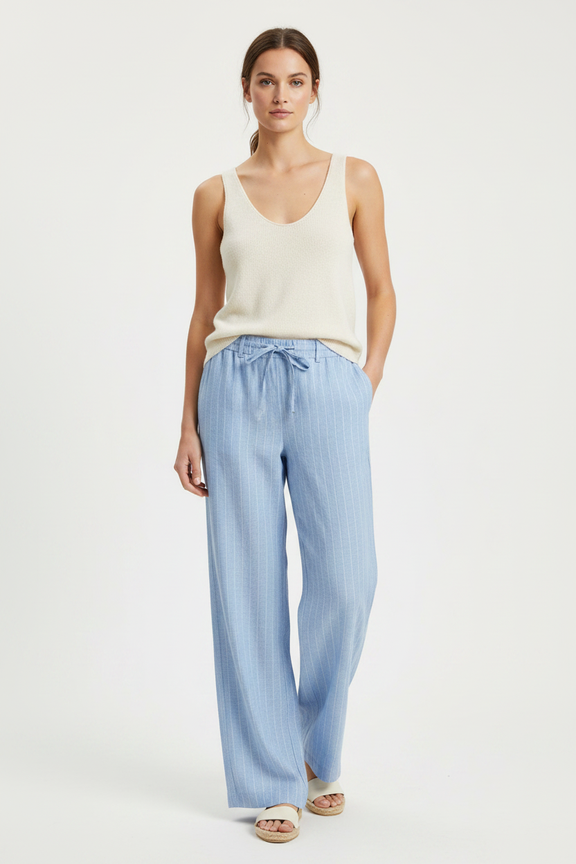Red Button Leinen/Viskose Hose Claudette Pinstripe L33