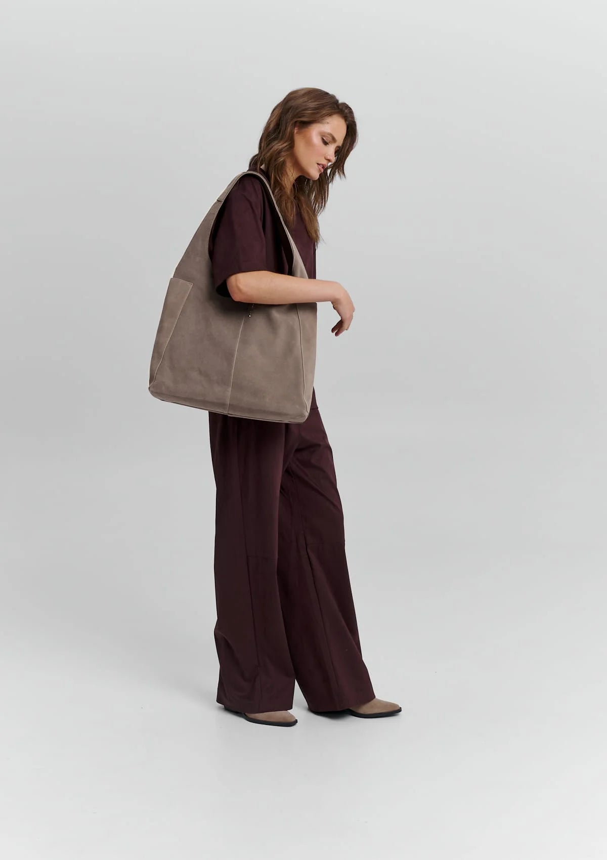Hey Marky Tasche Alltime Lover Suede M Mocha