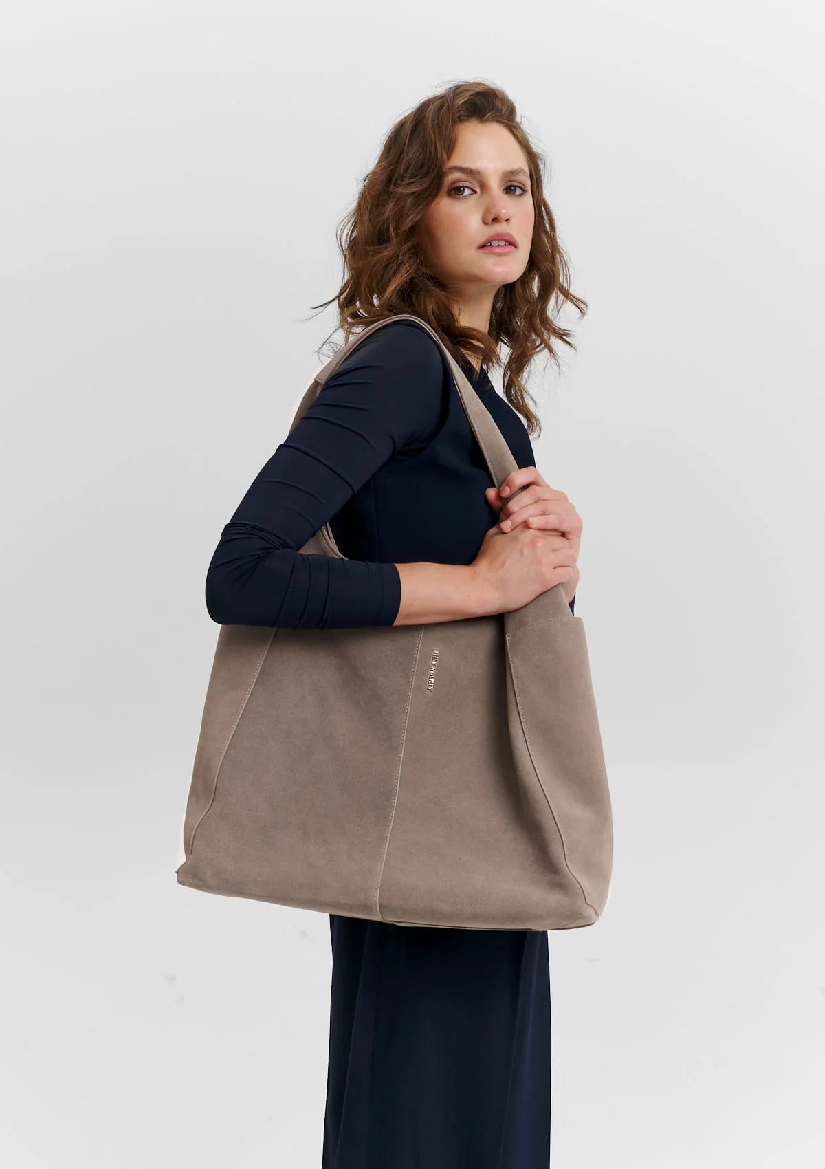 Hey Marky Tasche Alltime Lover Suede M Mocha