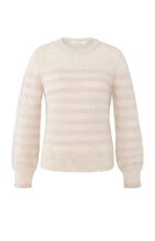 Lade das Bild in den Galerie-Viewer, YAYA Kuschel Pullover Beige mit Rosa Streifen