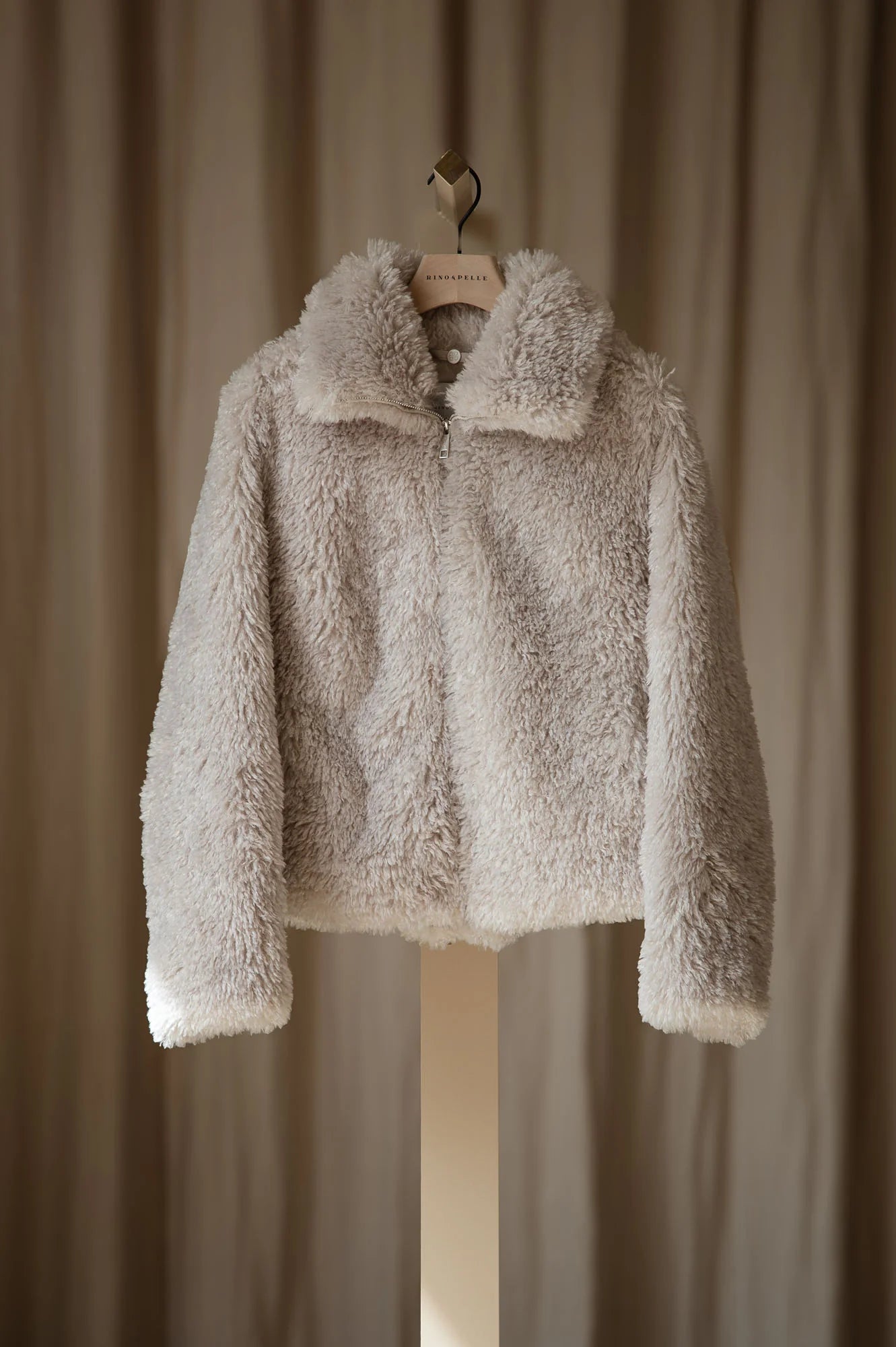 Rino & Pelle Sallie Kurze Fell Jacke Beige