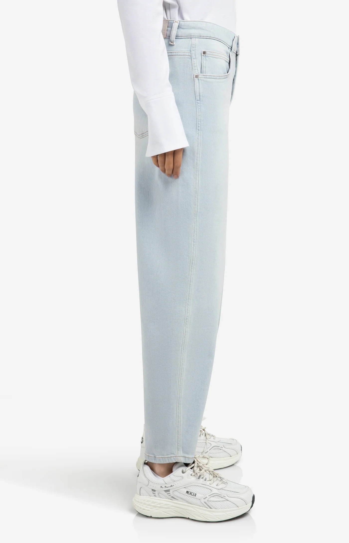YAYA Barrel Jeans aus gewaschenen hellen denim