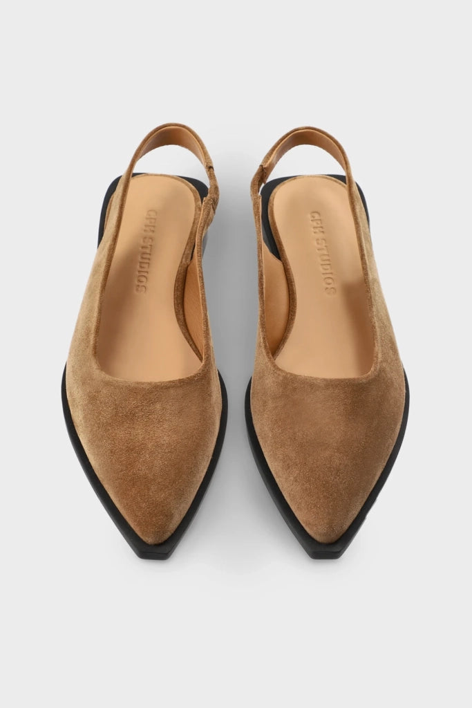 Copenhagen Studios Sling-Ballerinas new brown Leather