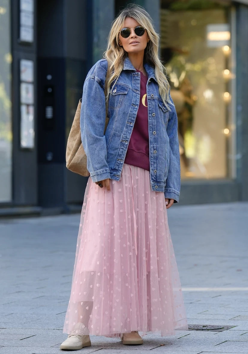 Miss Goodlife Jeans Jacket Loveheart