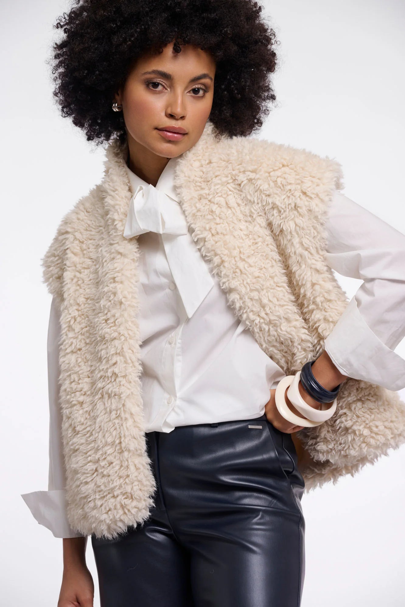 Rino & Pelle Fellweste Beige