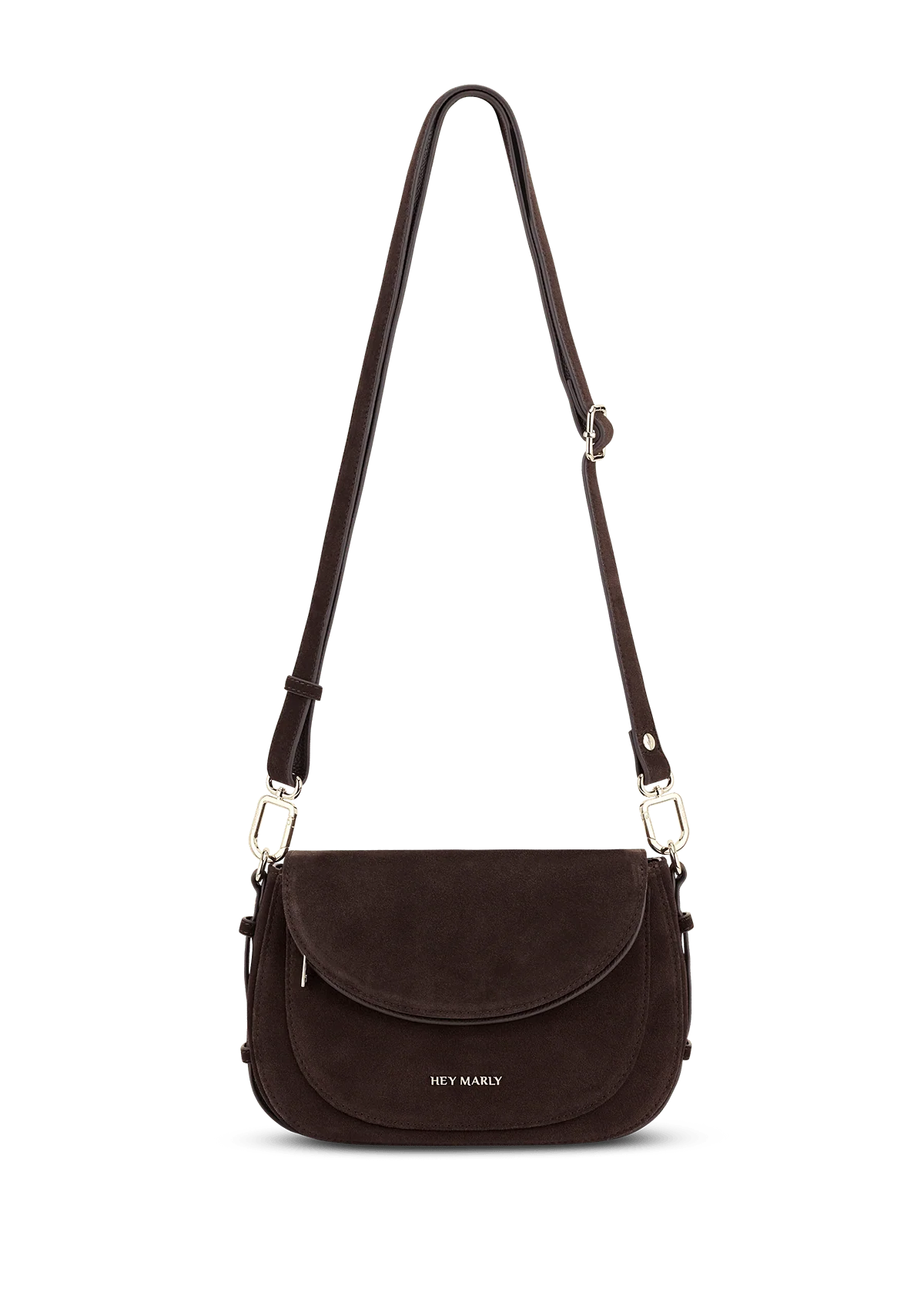 Hey Marly Tasche BIG SISTER SUEDE - COFFEE
