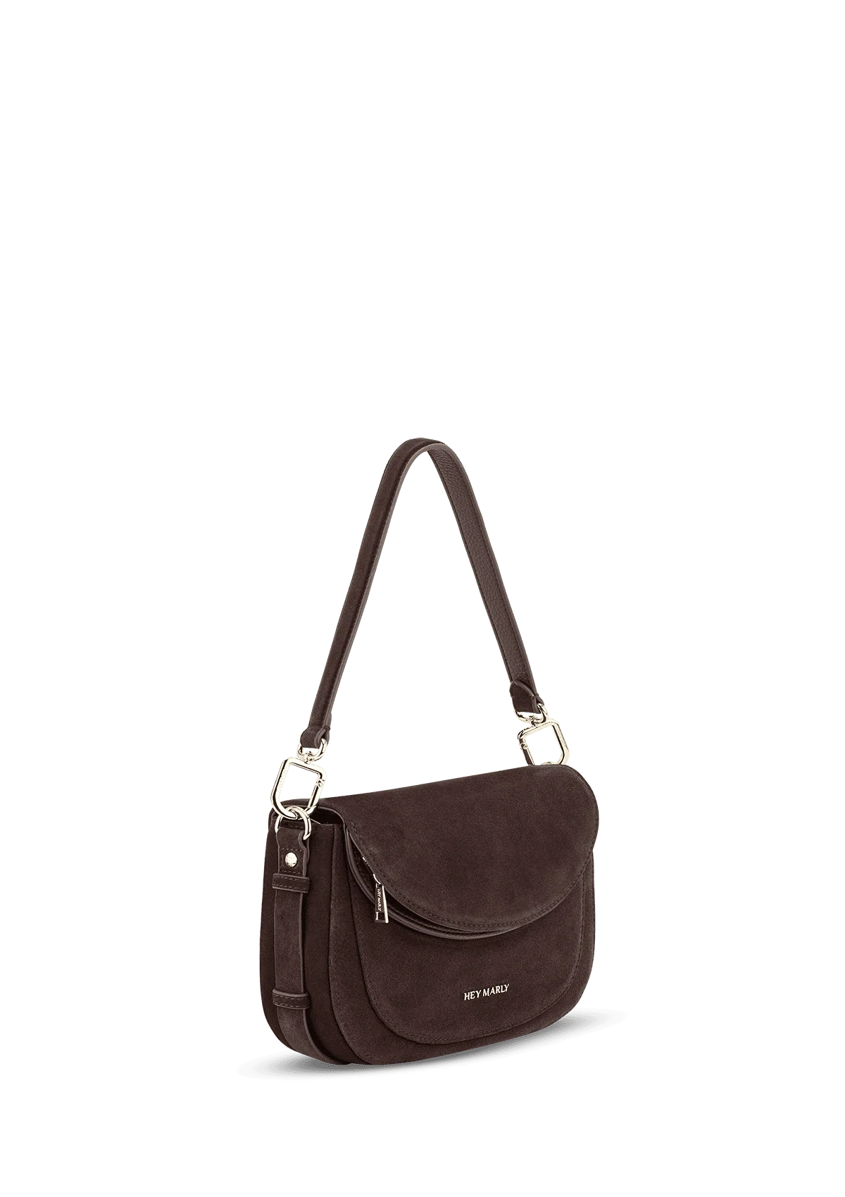 Hey Marly Tasche BIG SISTER SUEDE - COFFEE