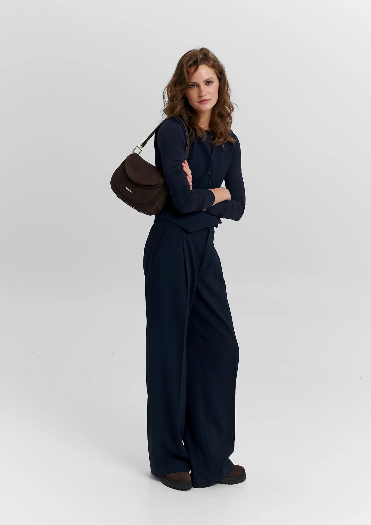 Hey Marly Tasche BIG SISTER SUEDE - COFFEE