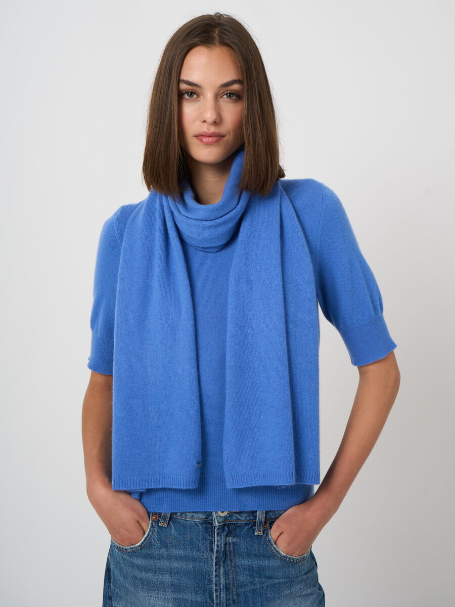 Repeat Cashmere Azur Weicher Bio-Kaschmir-Feinstrickschal