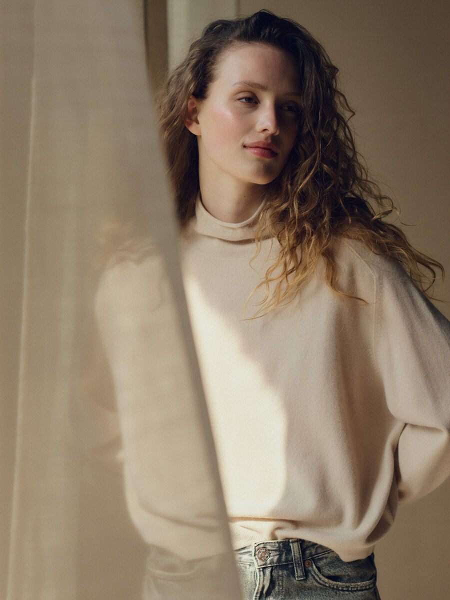 Repeat Cashmere Kaschmirpullover Mit Stehkragen Und Nahtdetails