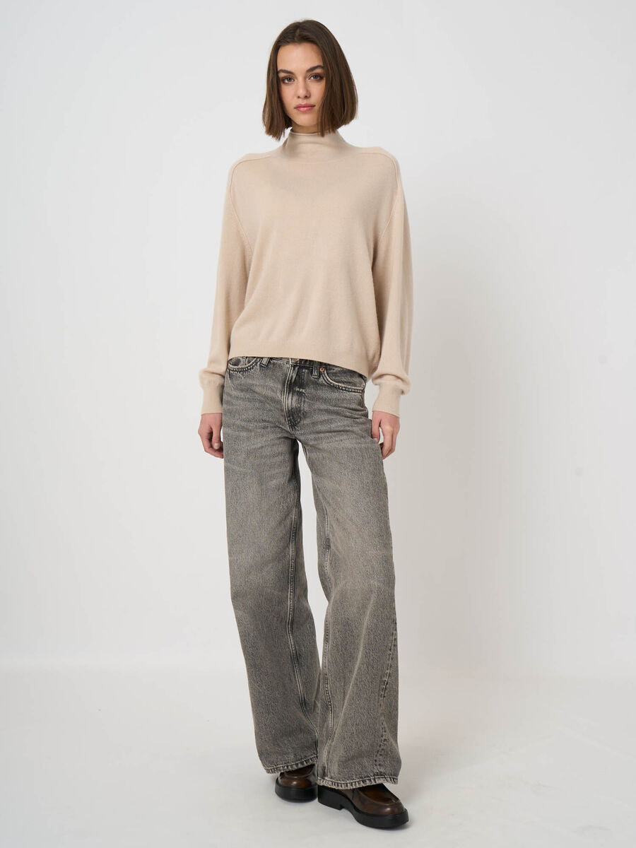 Repeat Cashmere Kaschmirpullover Mit Stehkragen Und Nahtdetails