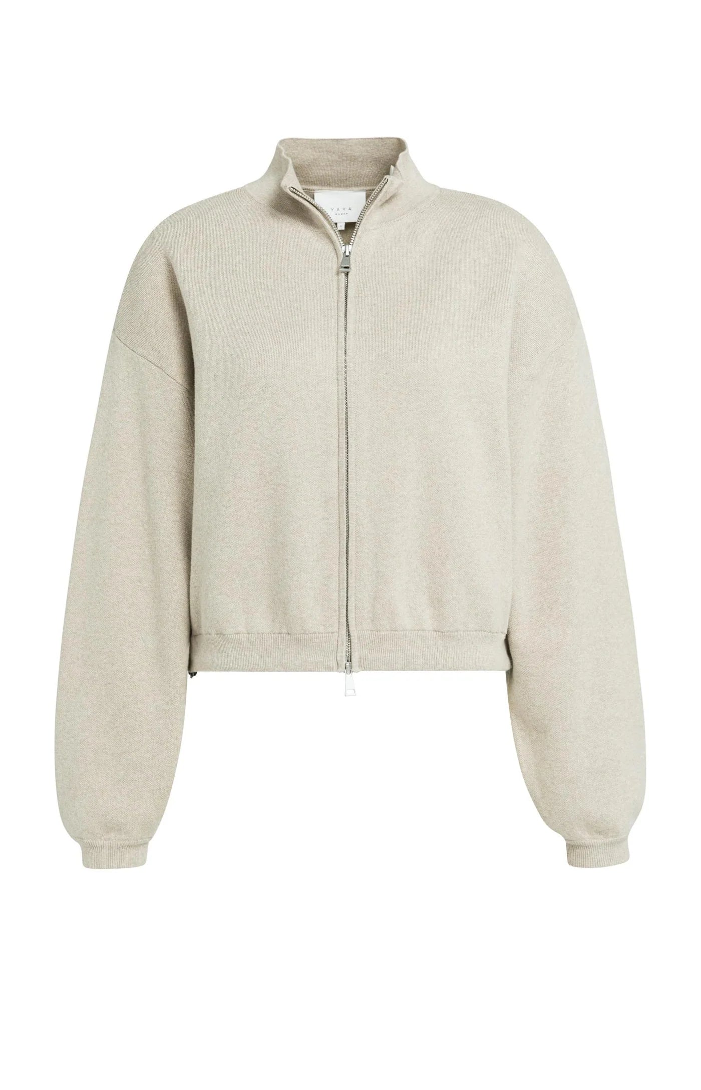 YAYA Strick-Cardigan mit Jacquardmuster und Reißverschluss