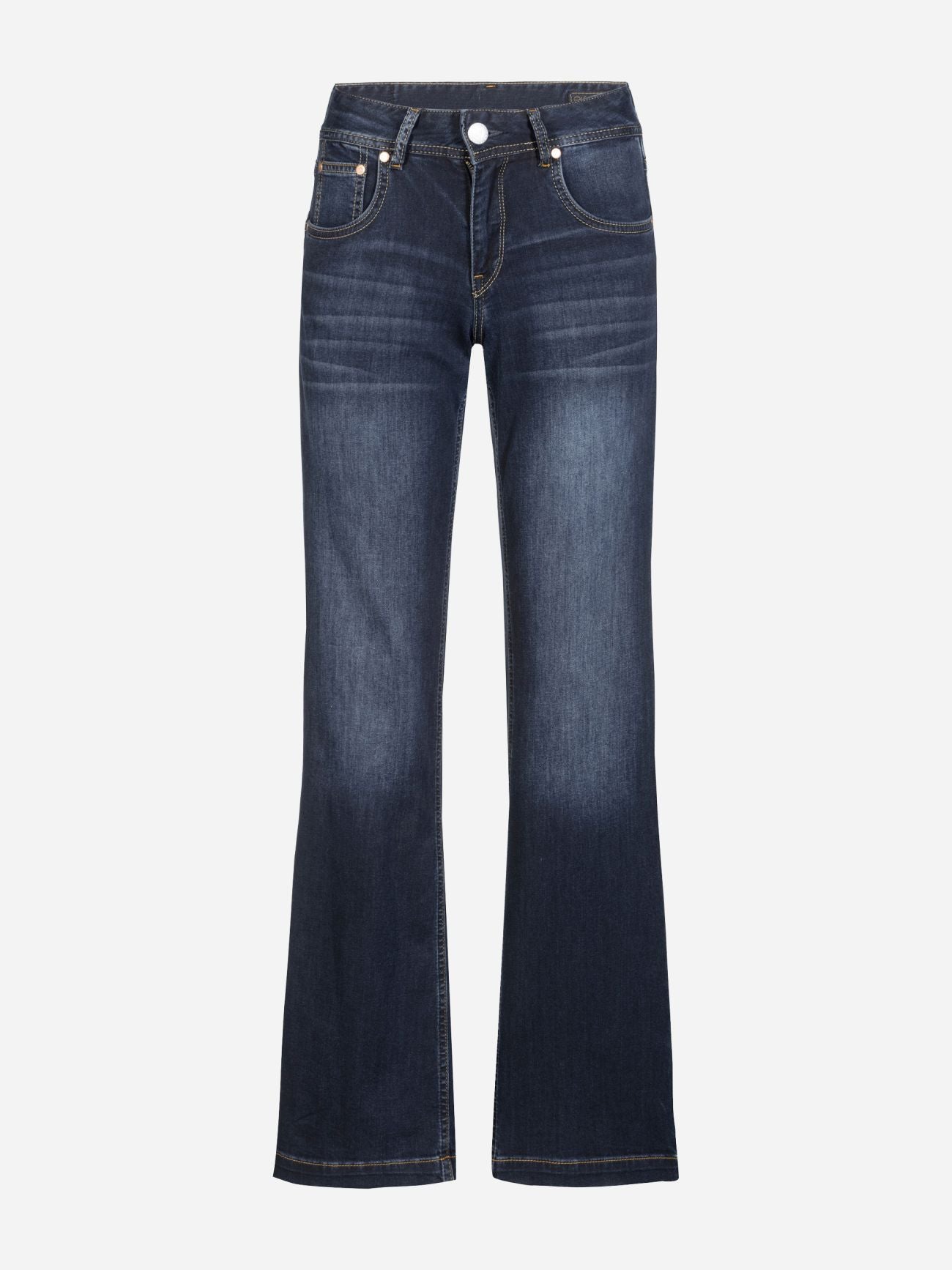 Herrlicher Edna Flared Jeans mit Recycelter Baumwolle Dark Sea