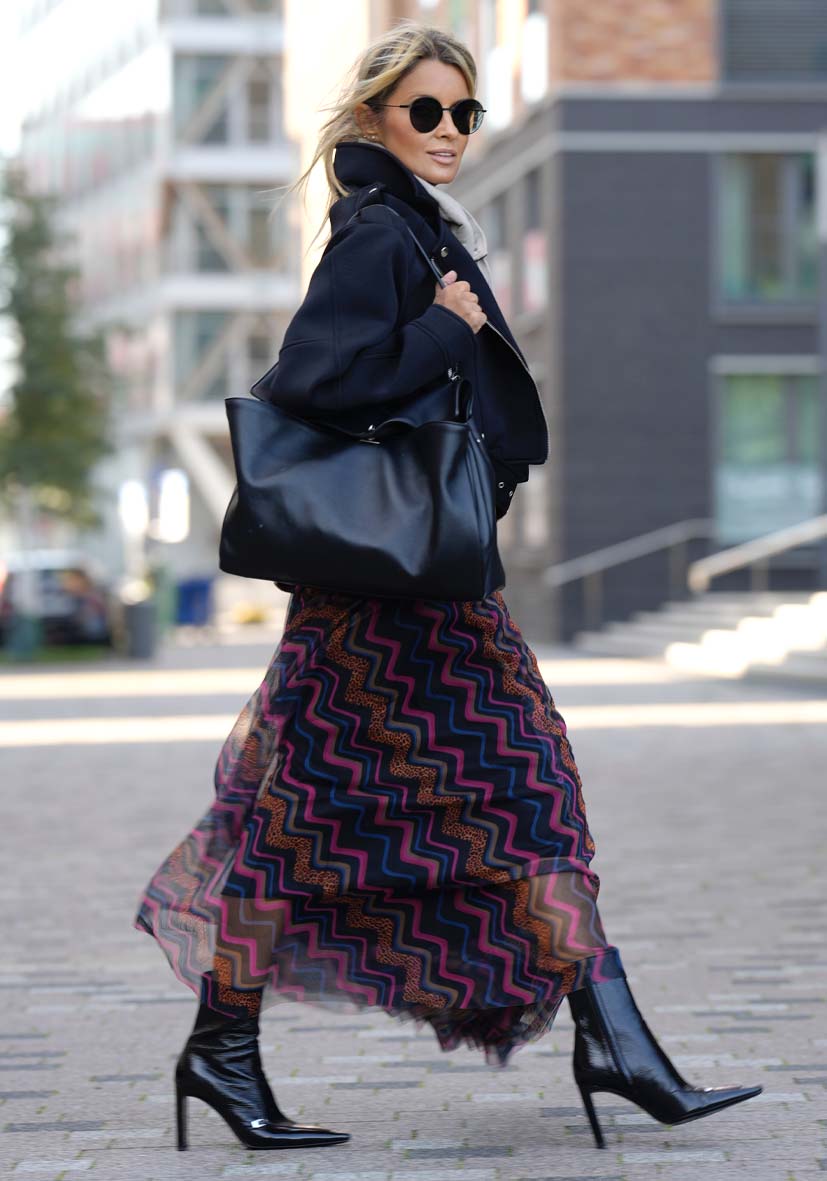 Miss Goodlife Maxi-Rock Zic Zac Love Tüll – anthracite