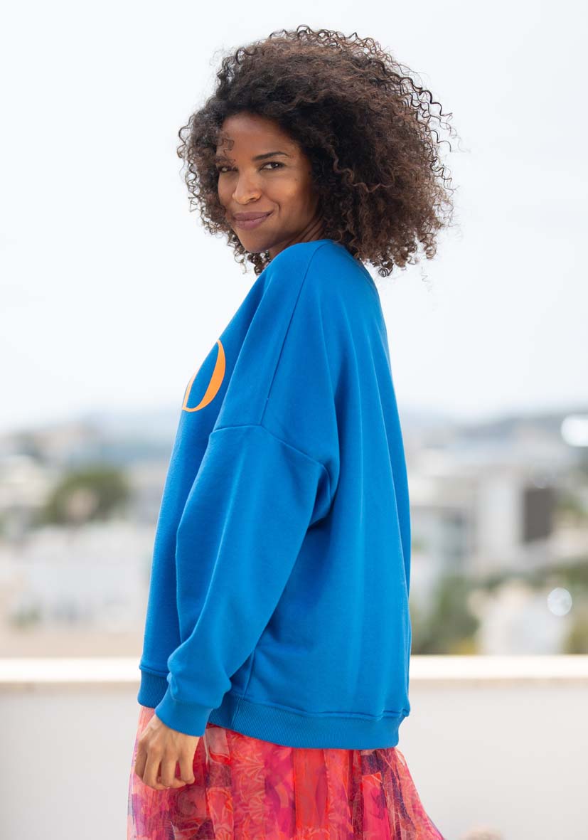 Miss Goodlife Sweater good Vibes Blau
