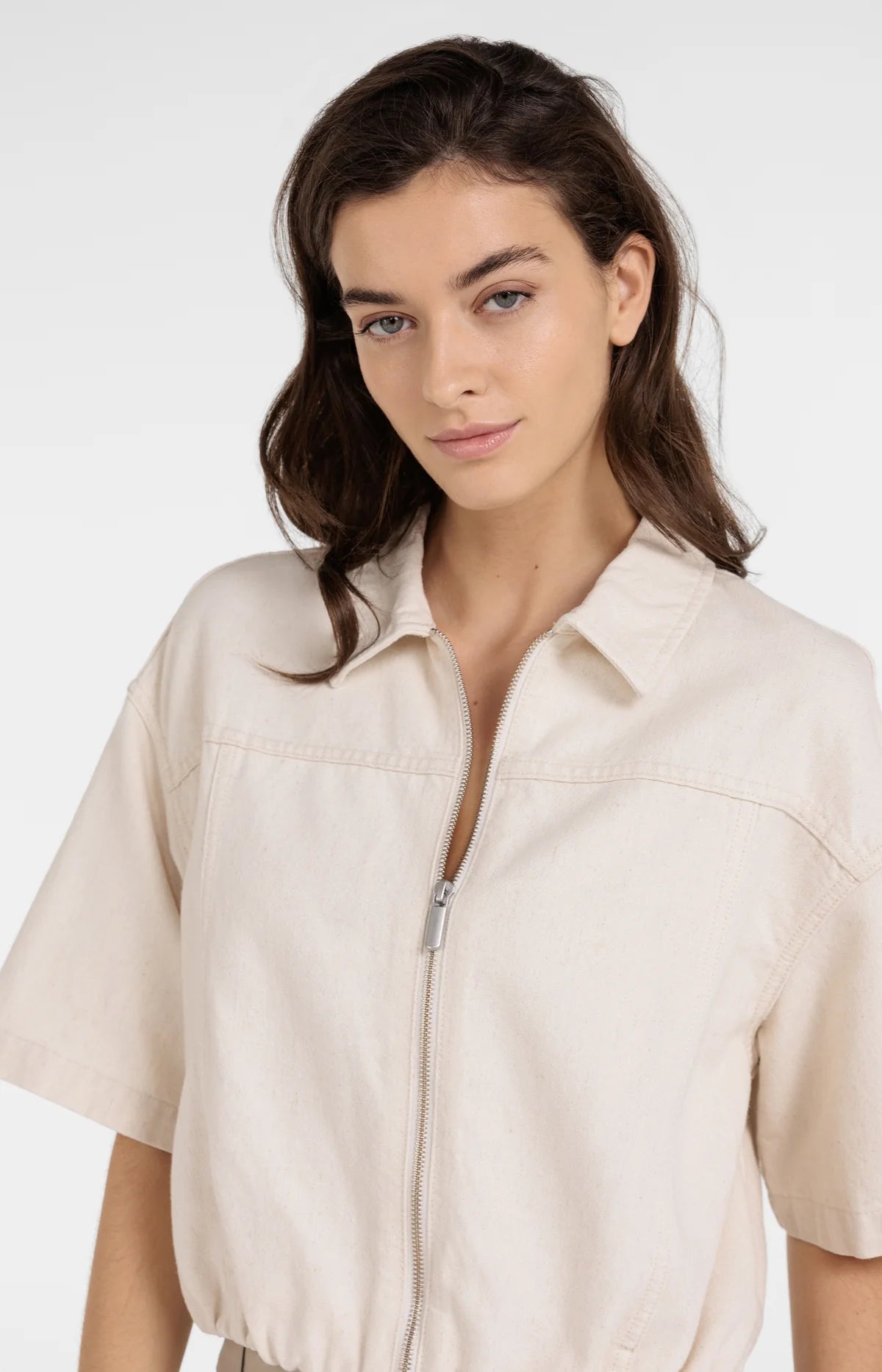 YAYA Jacke im Denim Look kurz und Kastig