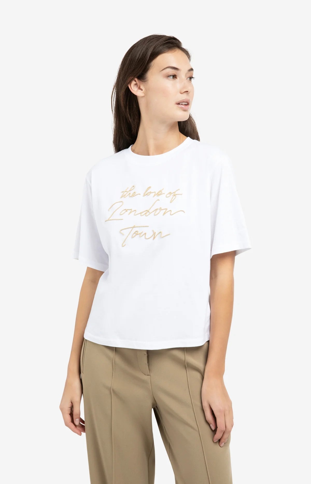 YAYA T-Shirt mit beflockter Aufschrift