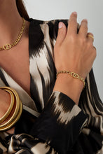 Lade das Bild in den Galerie-Viewer, Luxuriöses Gliederarmband mit Logo Gold
