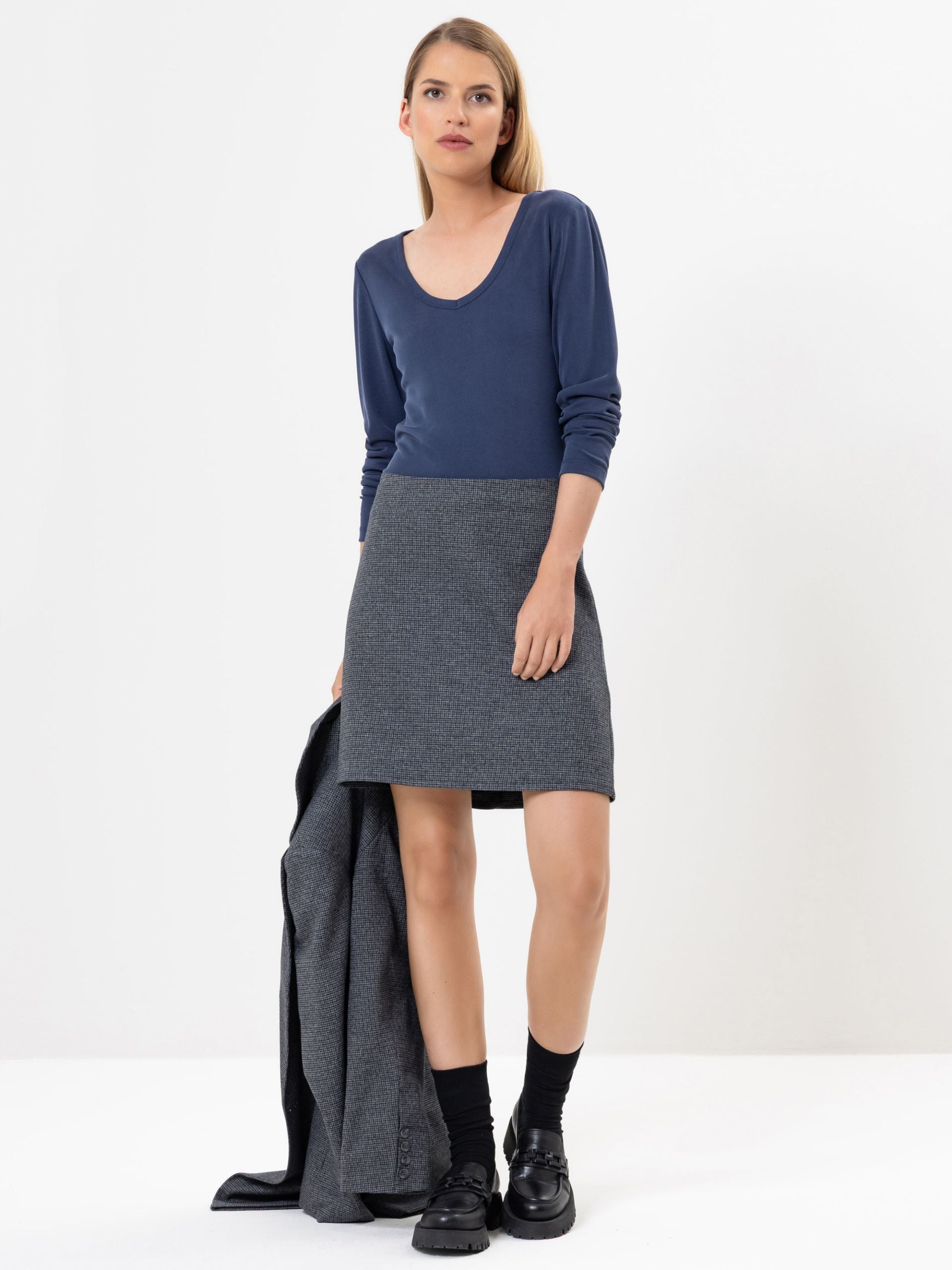 Herrlicher Modal Shirt Marine Blau Aveline