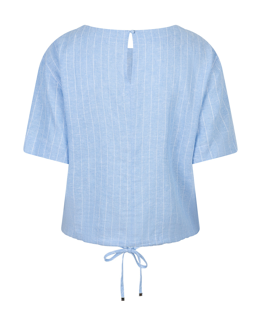Red Button Skyler Leinen/Viskose Pinstripe Oberteil Blau