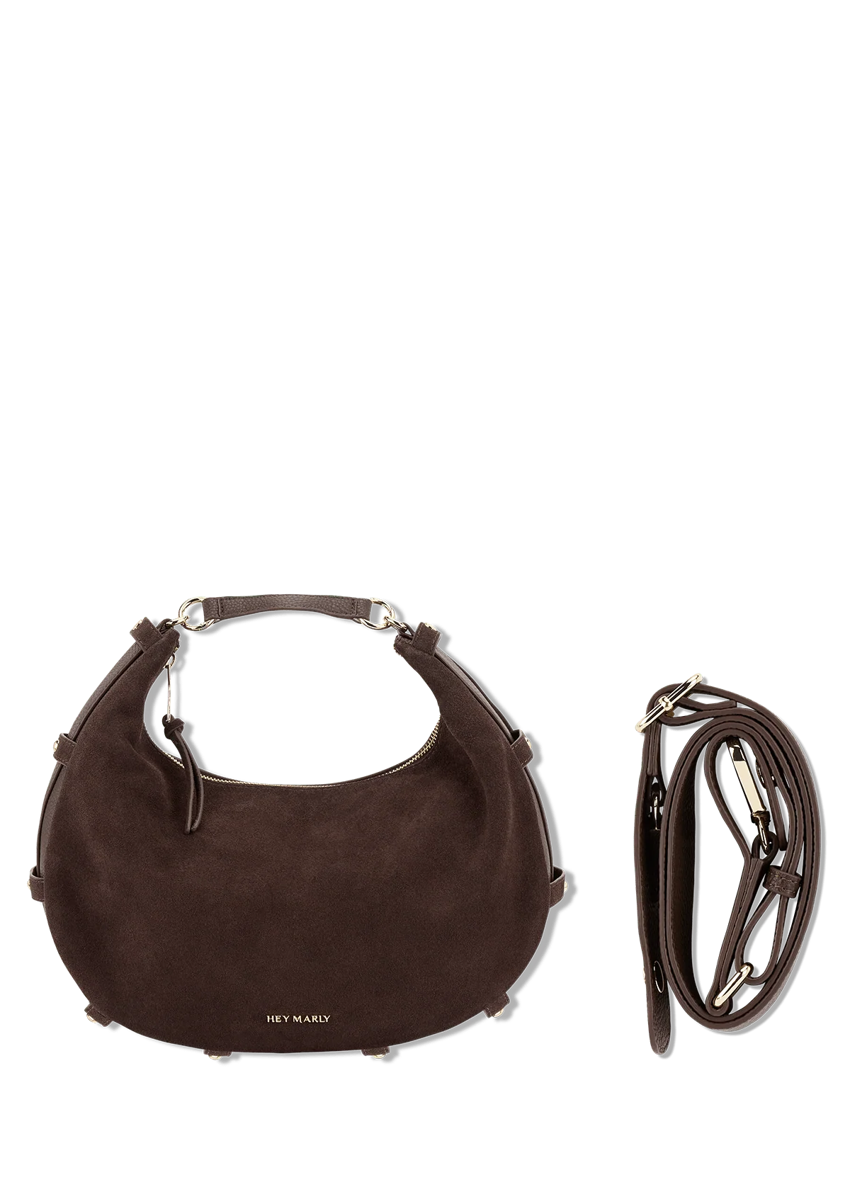 Hey Marly Tasche LIFETIME SISTER SUEDE M - COFFEE