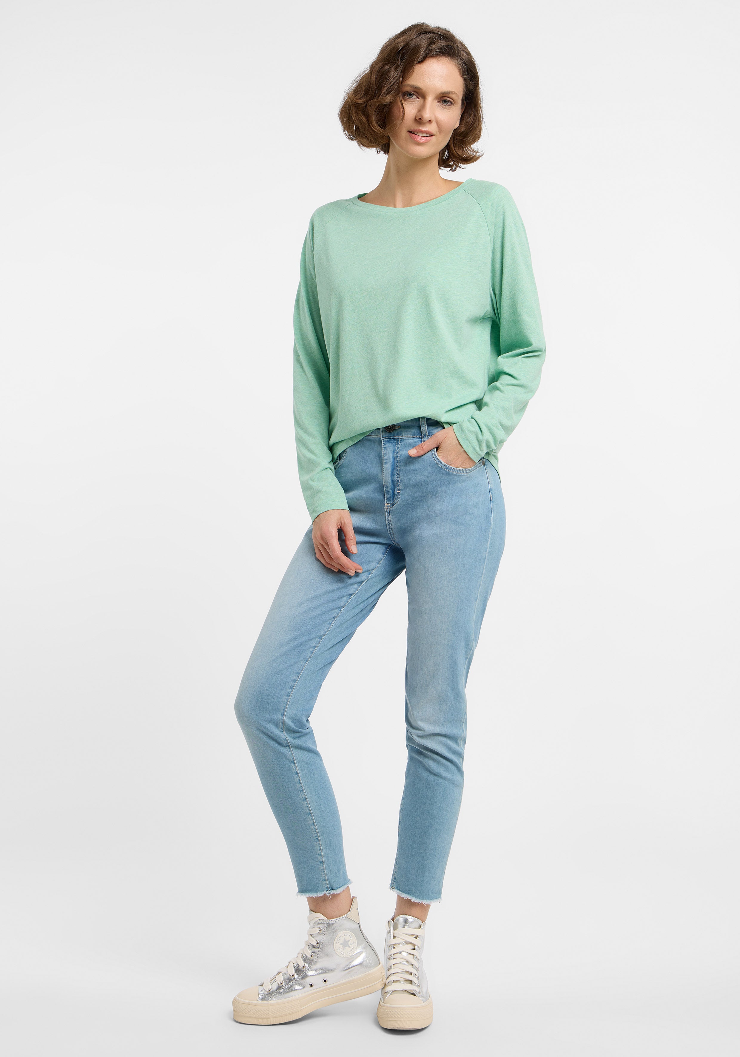 Elbsand Tira Longsleeve Shirt mellow Mint Melange Frühling 2025