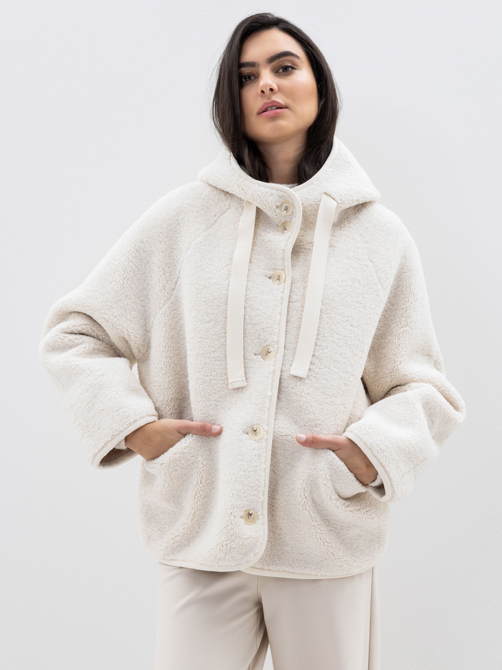 Herrlicher Teddy Fleece Jacke Vegan