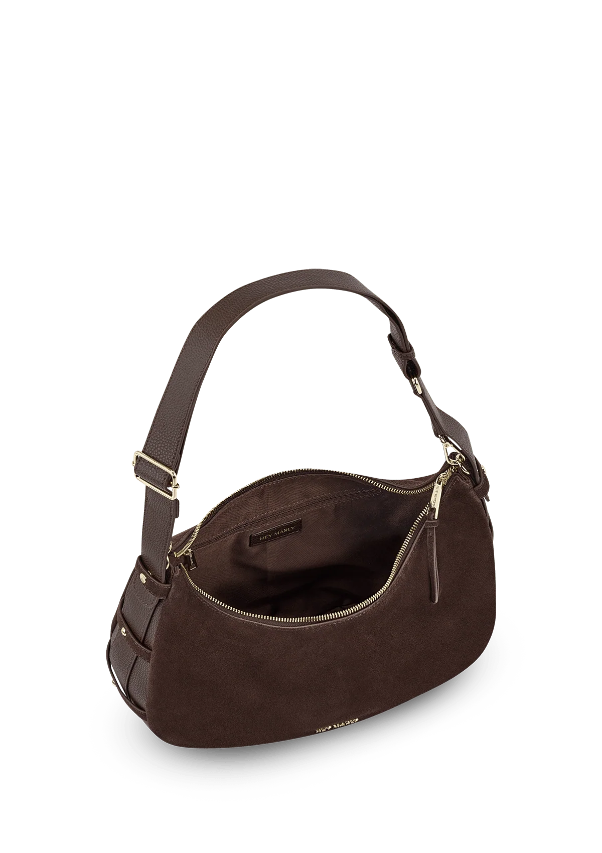 Hey Marly Tasche LIFETIME SISTER SUEDE M - COFFEE