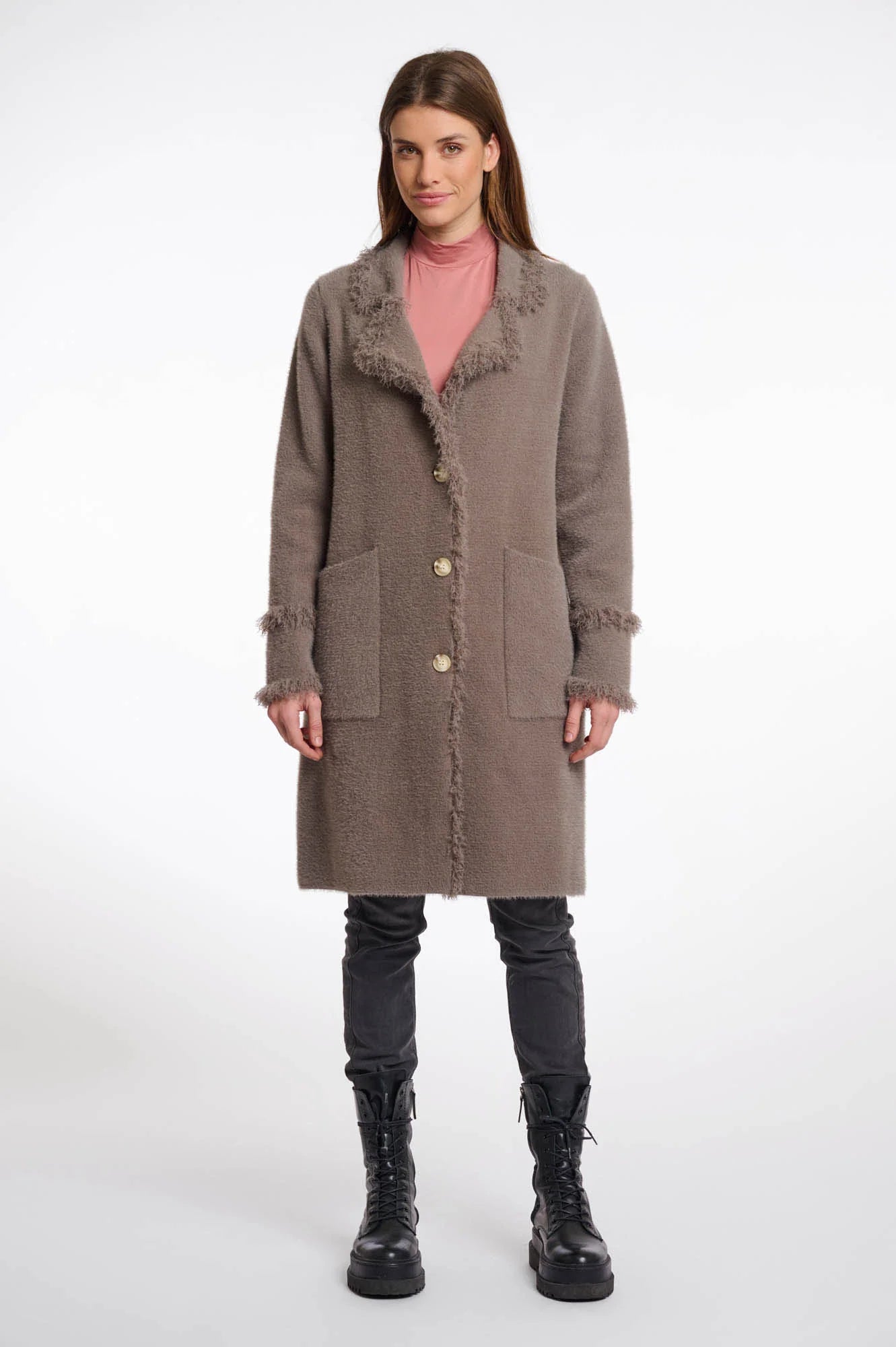 Rino & Pelle Strickjakce Catena Taupe