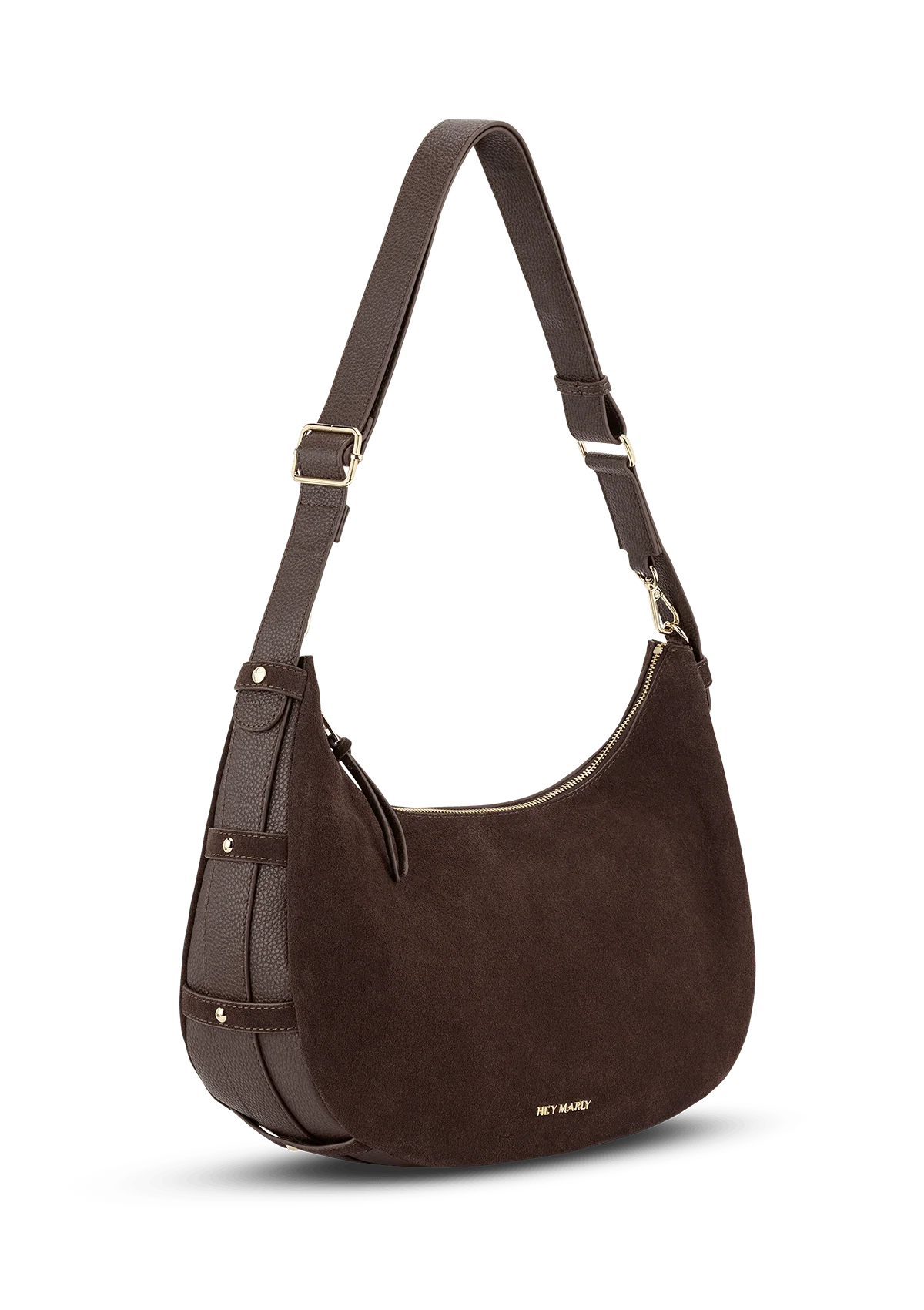 Hey Marly Tasche LIFETIME SISTER SUEDE M - COFFEE