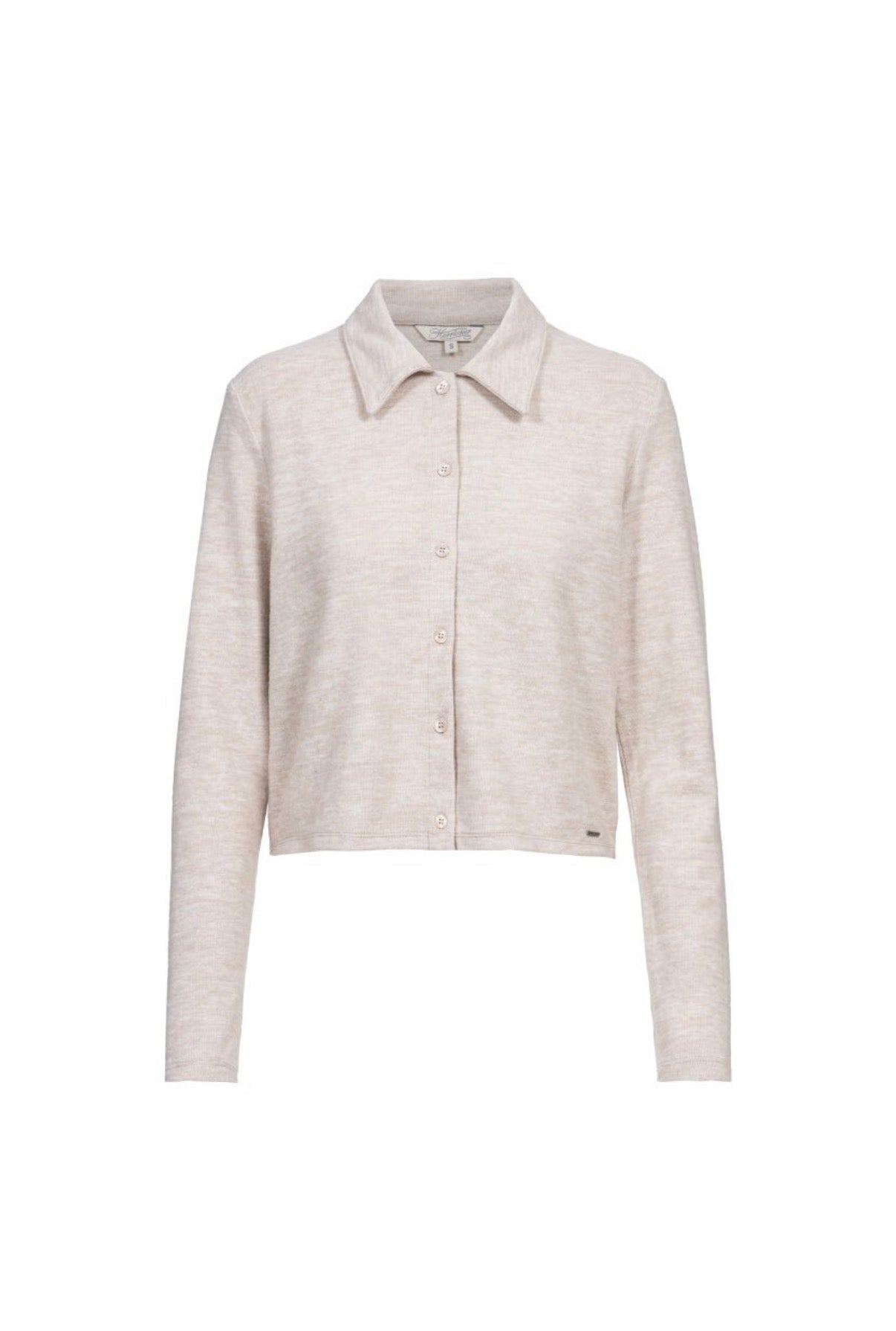 Herrlicher Bluse Jersey Brushed Pearl Melange