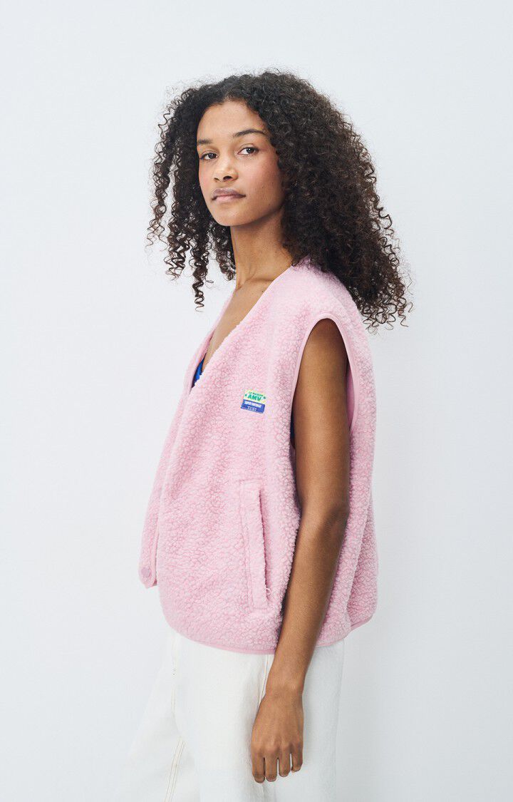 American Vintage Damen Jacke Weste Hoktown Rosa Geleebohne Meliert