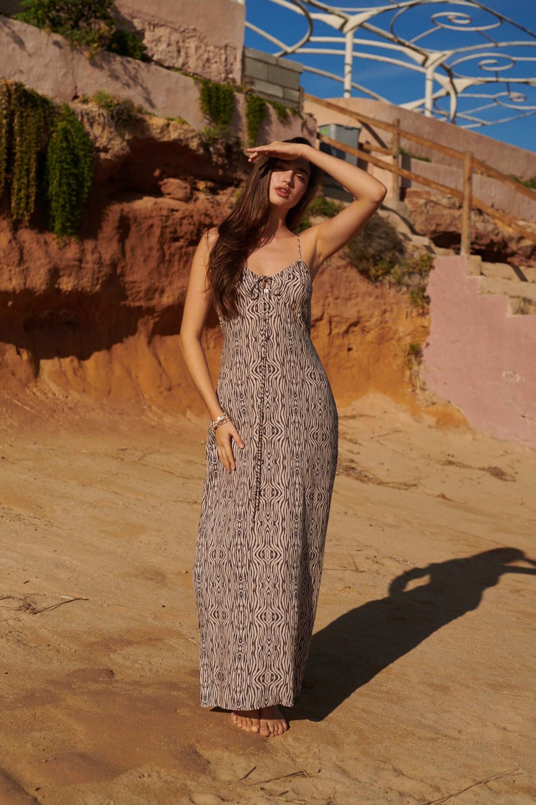 Isla Ibiza Bonita Spaghetti Kleid - Lang