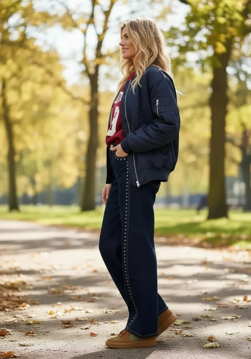 Miss Goodlife Ballon Jeans Studs – darkblue