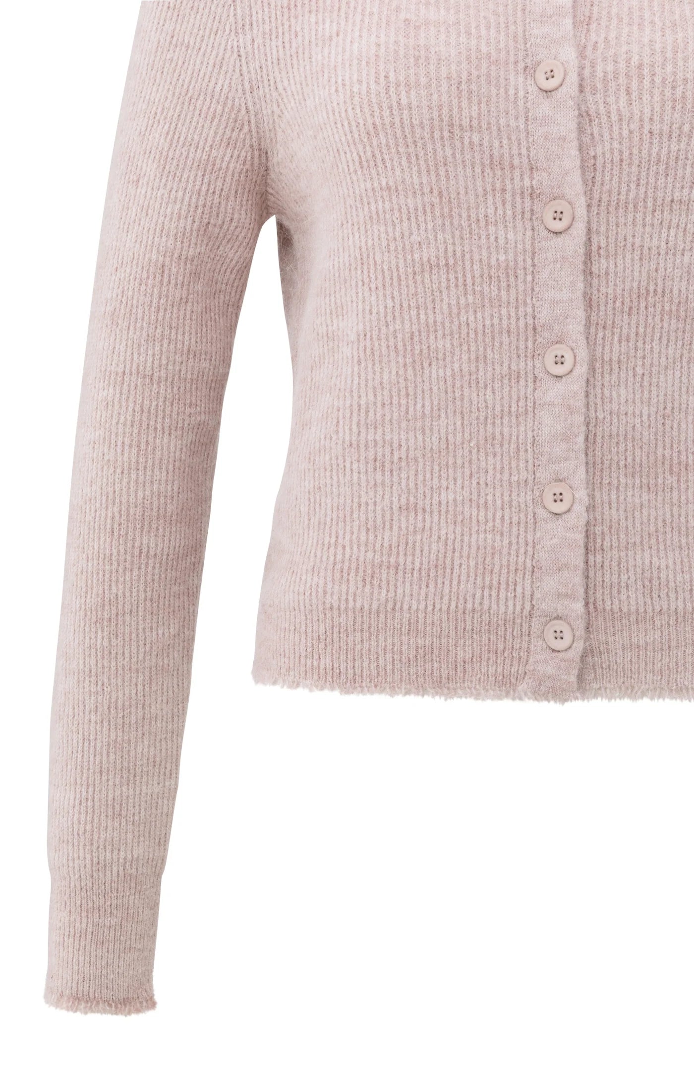 YAYA Kurzer Melange Cardigan mit edlen Details