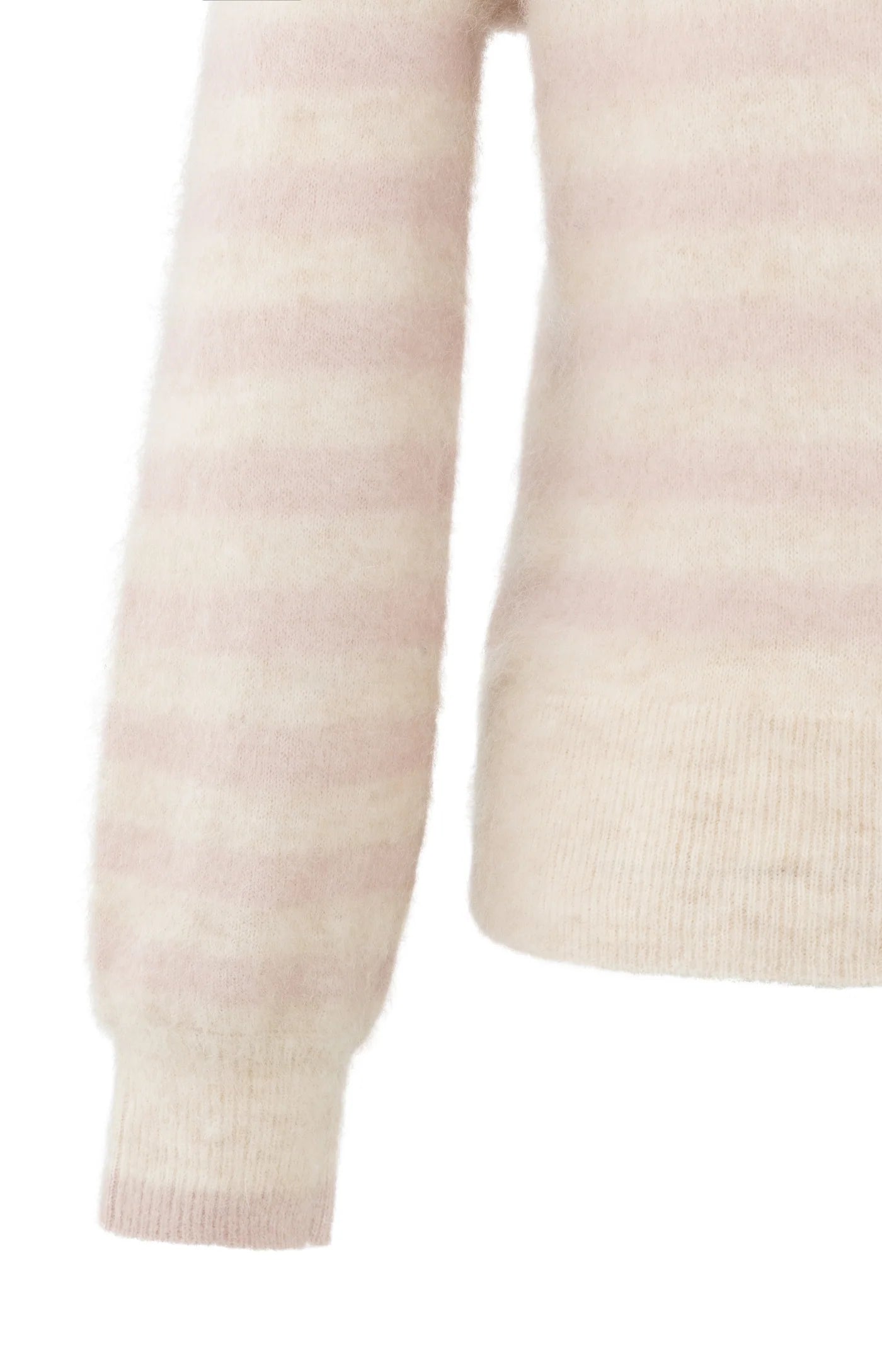 YAYA Kuschel Pullover Beige mit Rosa Streifen