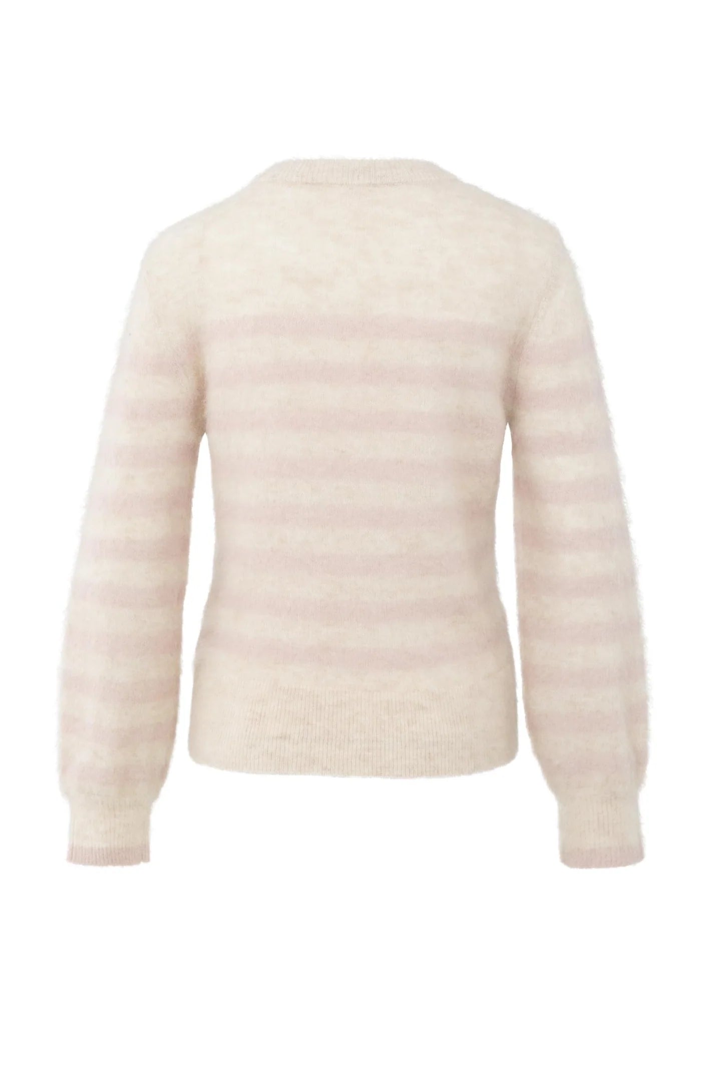 YAYA Kuschel Pullover Beige mit Rosa Streifen