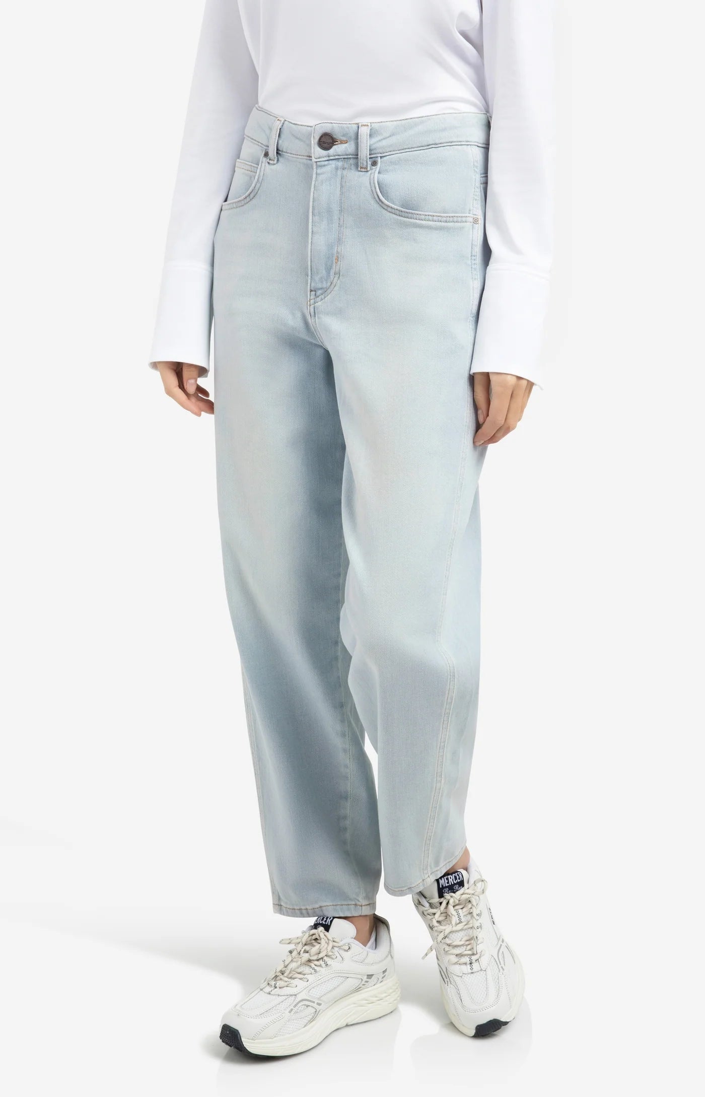 YAYA Barrel Jeans aus gewaschenen hellen denim