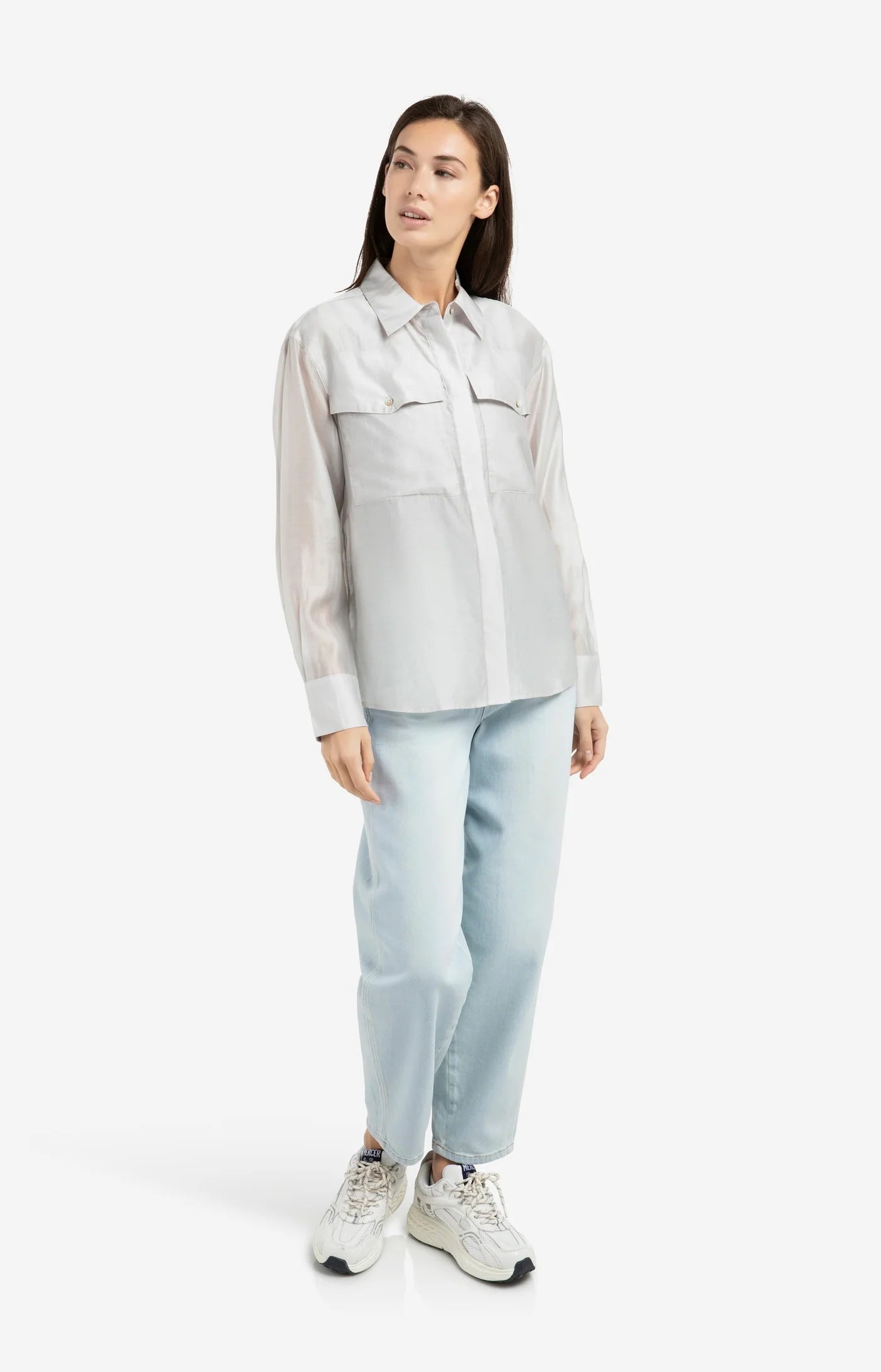 YAYA Barrel Jeans aus gewaschenen hellen denim