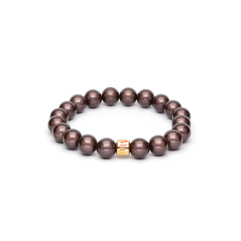 Perlenarmband Anthrazit