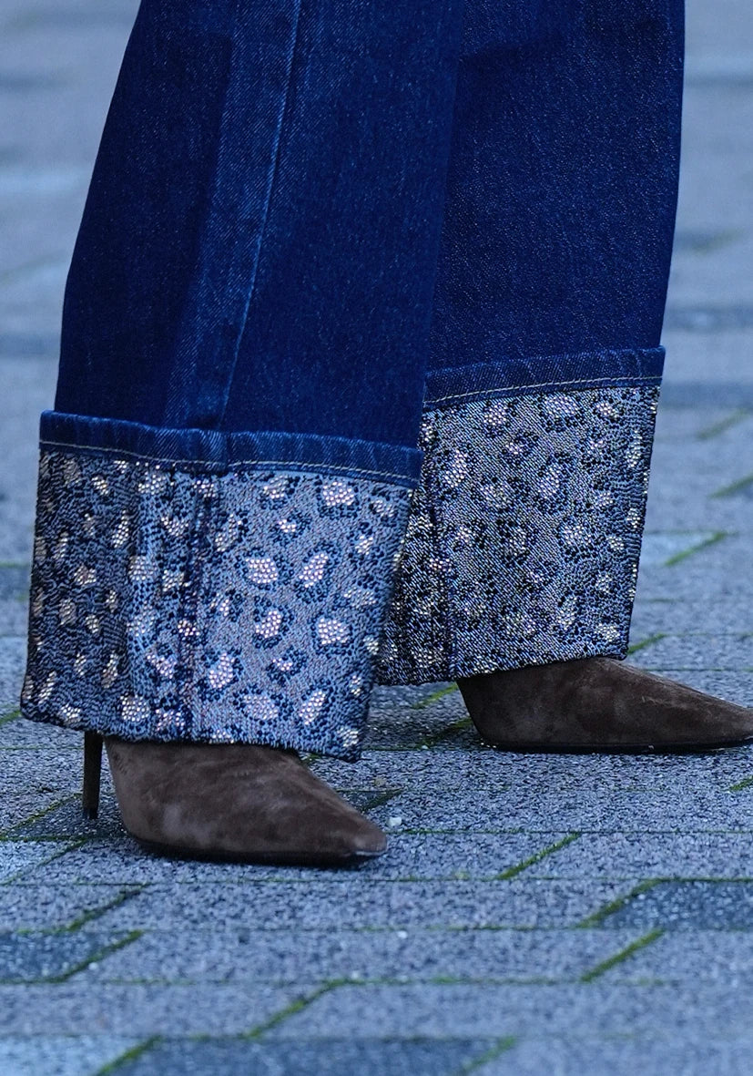 Miss Goodlife Straight Jeans Leo Strass