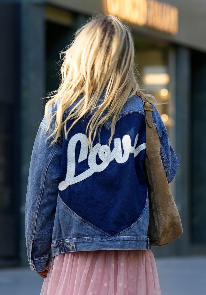 Miss Goodlife Jeans Jacket Loveheart