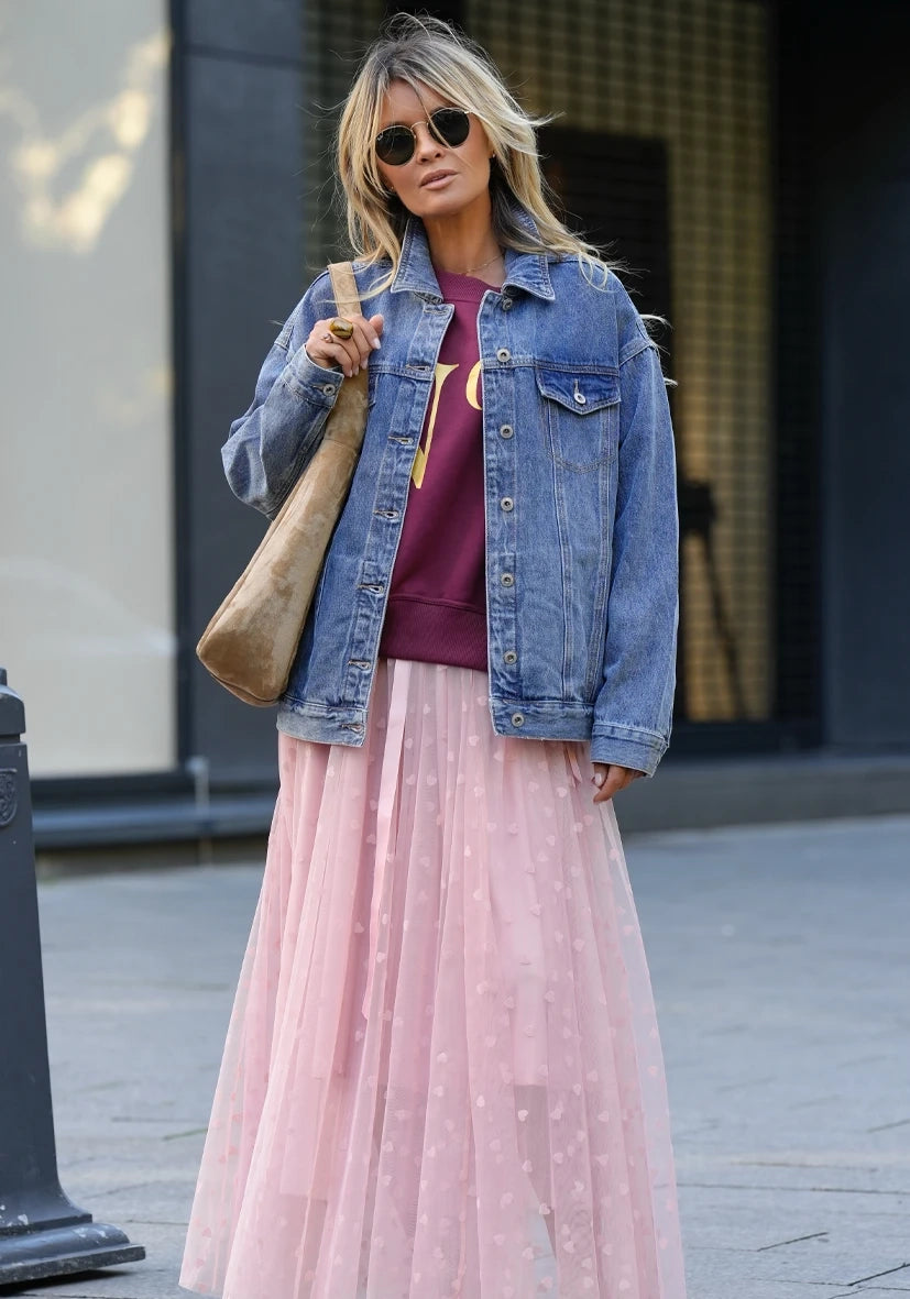 Miss Goodlife Jeans Jacket Loveheart