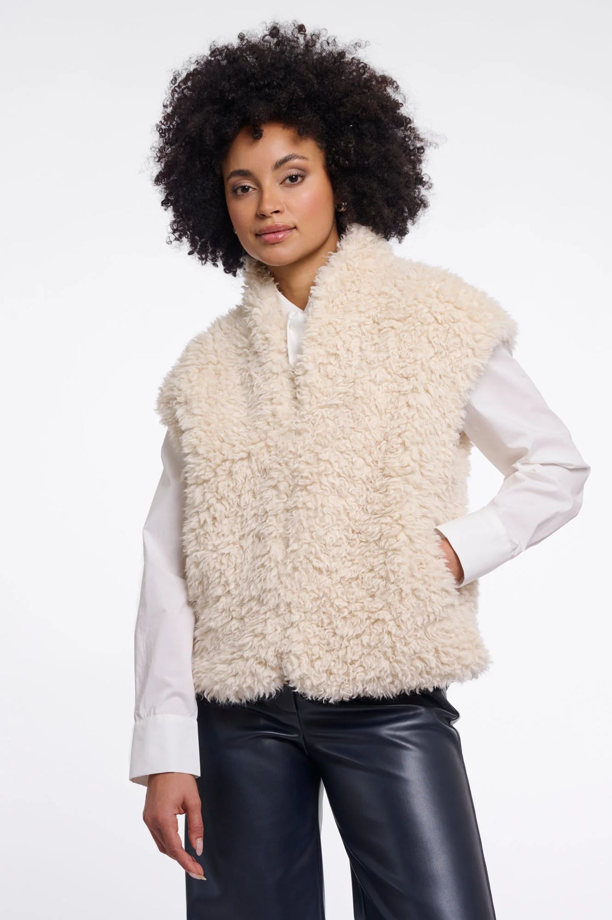 Rino & Pelle Fellweste Beige