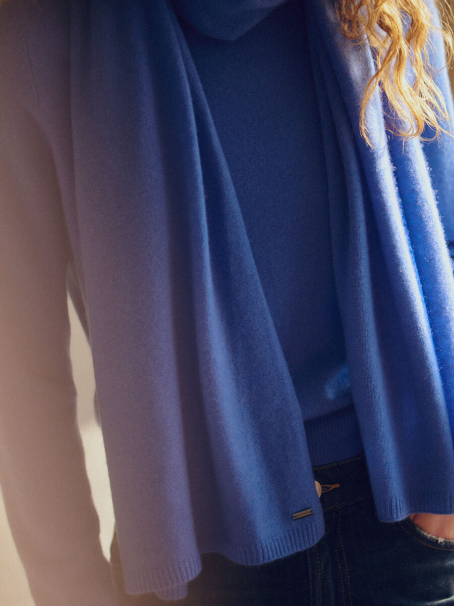 Repeat Cashmere  Azur Weicher Bio-Kaschmir-Feinstrickschal