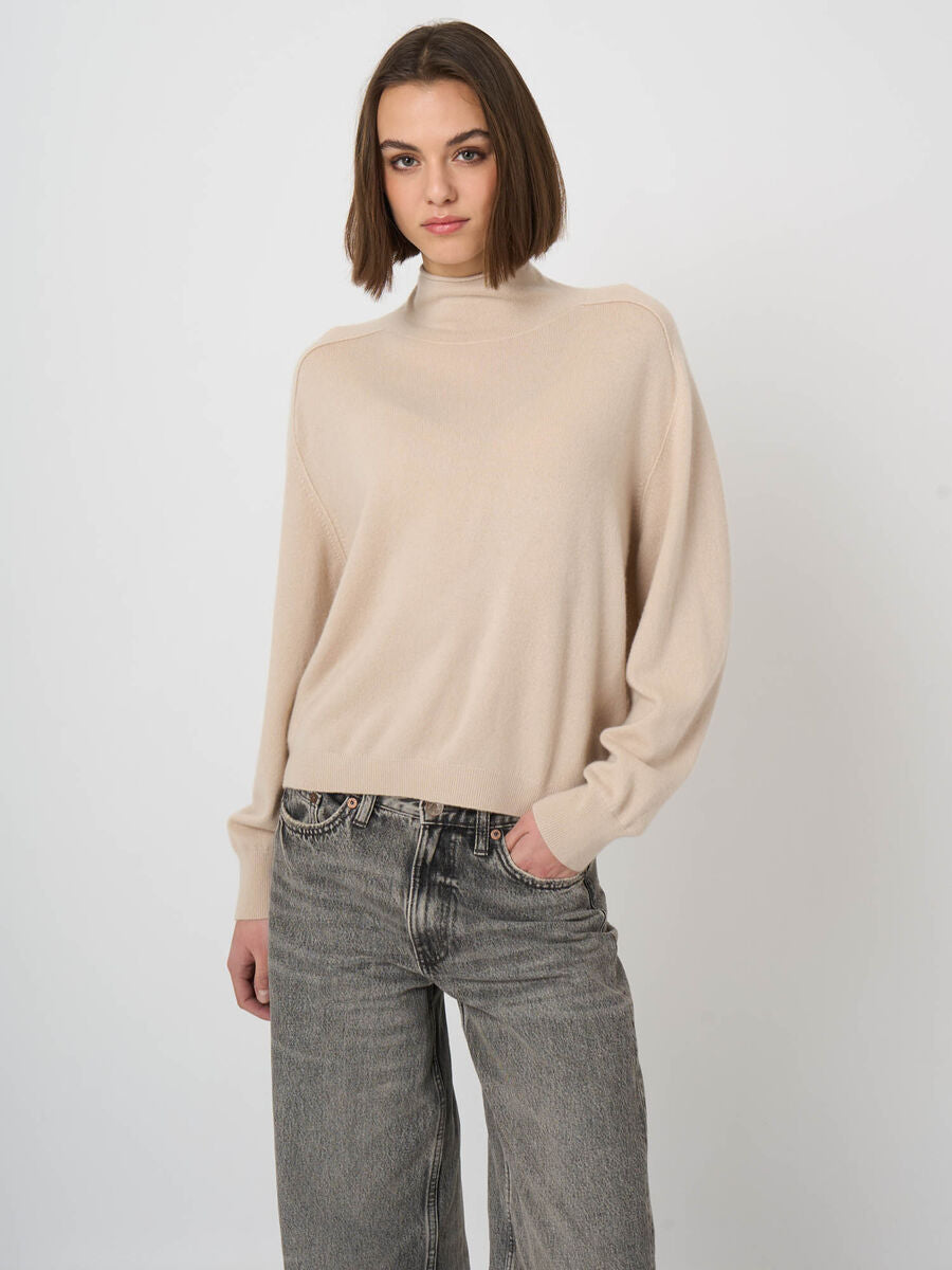 Repeat Cashmere Kaschmirpullover Mit Stehkragen Und Nahtdetails