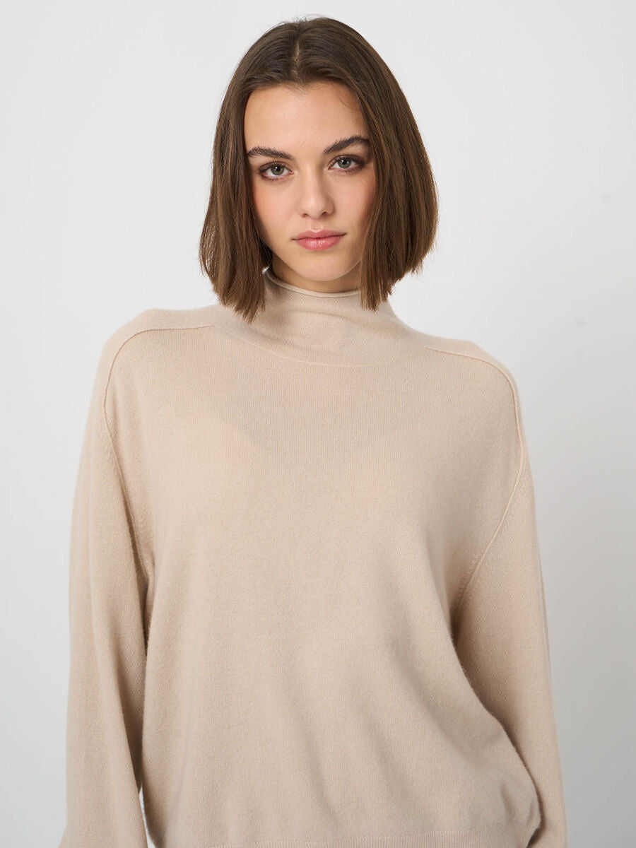 Repeat Cashmere Kaschmirpullover Mit Stehkragen Und Nahtdetails
